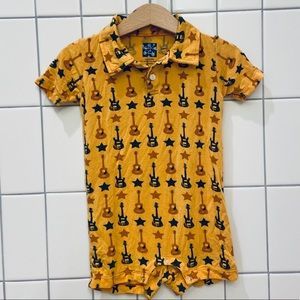 🎸Kickee Pants collared romper, VGUC 12-18 months